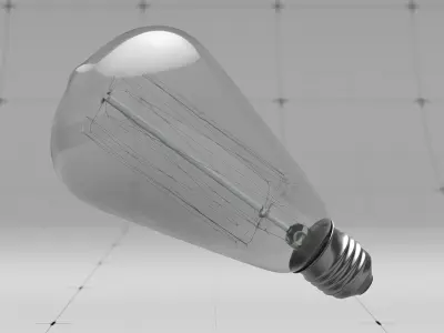 Vintage Light Bulb 3D Model 3D model