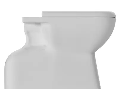 Floor Mount rectangle shape EWC toilet Modeled in 3ds max 3D model