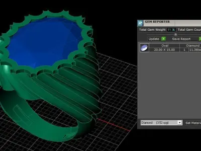 Jewelry ring 219 3D print model purchase