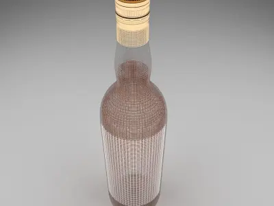 Brandy Long Neck Bottle Free 3D model