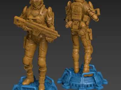 Titan Walker Pilot 100mm and 32mm 3D print model
