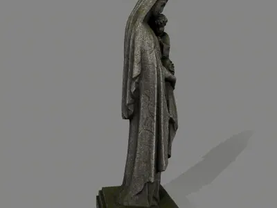 Woman Statue Low-poly 3D model