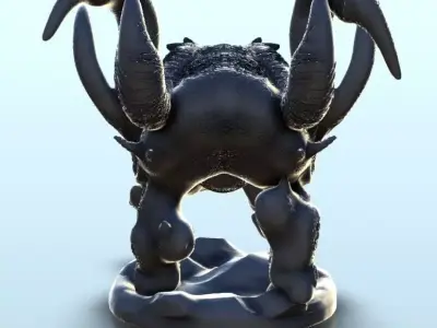 Alien creature with tentacules and skull head 10 - Future Sci-Fi 3D print model