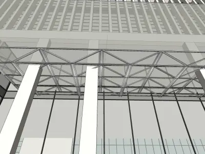 retail shop exterior redesign in neoclassical design 3D model