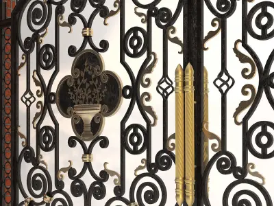  forge door Low-poly 3D model