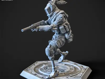 Skinny Ground Running Robot 100mm 3D print model