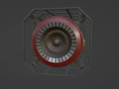 Sci-fi Generator Low-poly 3D model
