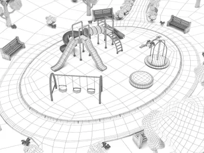 Toon Playground 3D model