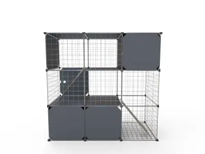 YITAHOME Large Cat Cage with Storage 3D model
