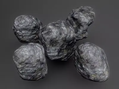 Rock Pack Low-poly 3D model get