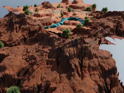 High-Resolution Australia Continent Terrain -  Real World Shape 3D model