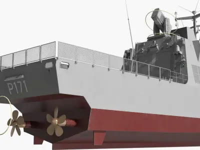  Baynunah Class Corvette UAE Navy Rigged 