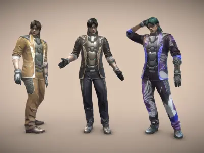 HiTech Corporate Low-poly 3D model