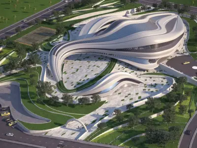 Futuristic building 3D model