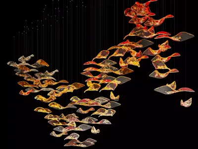 crystal pendant light 3D model