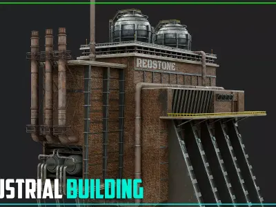 Industrial Building Plant High Quality  3D model