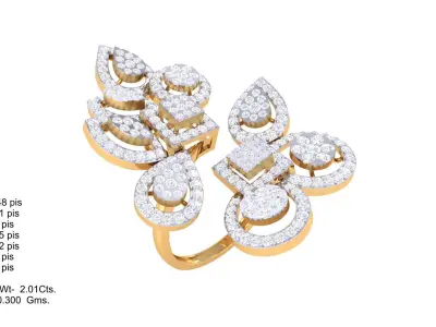  Women Ring MTL 3dm STL OBJ FBX Details 3D print model 57