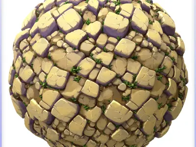 Stylized Stone Floor Seamless Texture Texture 9