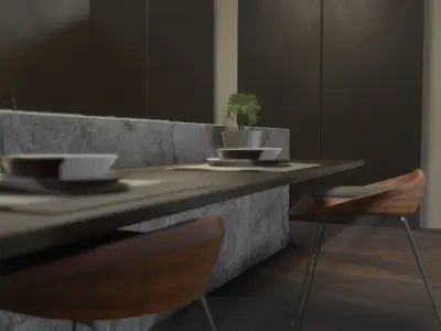 AarchVis Kitchen Blender Render Free 3D model