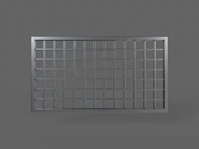PBR Prison Window 4 Low-poly 3D model
