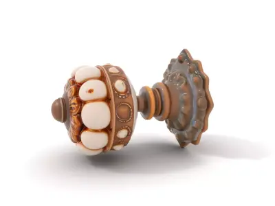 Ornate Gold Door Knob model pack Low-poly 3D model