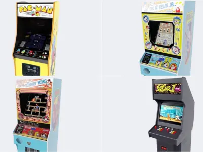 Arcade Machines Low-poly 3D model