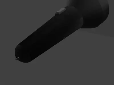 Low Poly Flashlight circular led light Free low-poly 3D model