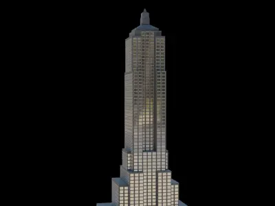 Empire State Building Low-poly 3D model