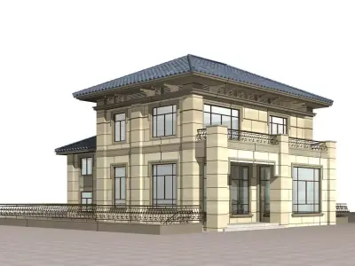 Villa house 3D model 31