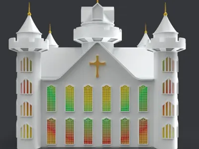 Church 3D Model 3d Printing 3D print model