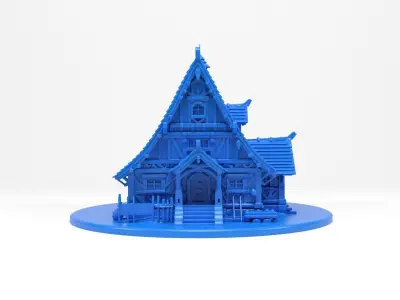 Medieval house 3D print model