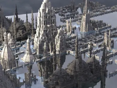 Muslim Crusades Arab architecture Kit bash 3D model