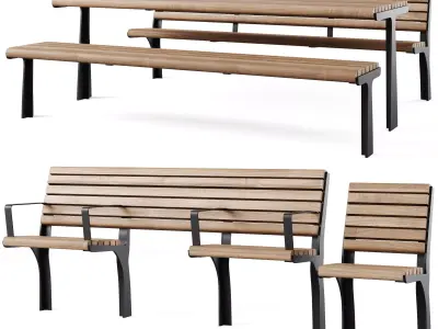 GRO Benches by Furns 3D model