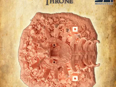 Necromancer Throne  Tabletop Terrain 28 MM 3D print model