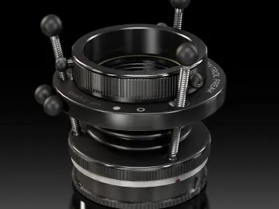 Lensbaby Control Freak lens Low-poly 3D model