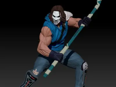 Casey Jones Turtles Ninja Friend 3D print model