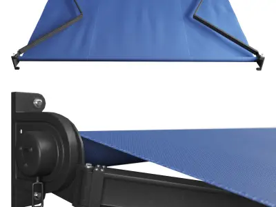 Awnings set for cafe 2 3D model