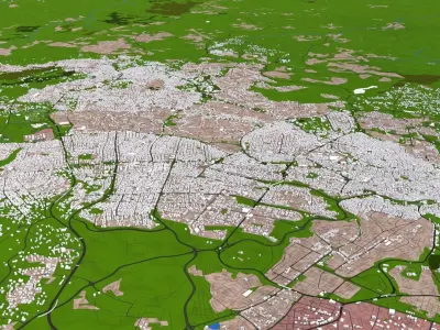 Amman City of Jordan 3d Model Low-poly 3D model