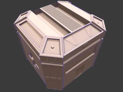 PBR Sci-fi medical crate Low-poly 3D model