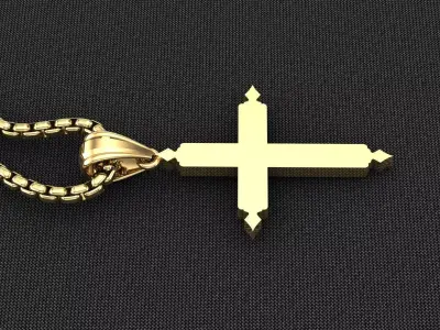 Cross Light Gold 3CP071 3DM STL 3D model