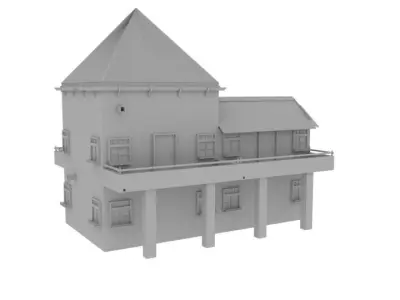 House 03 Low-poly 3D model purchase