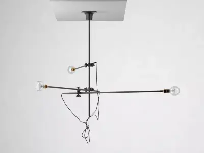 3 Arm Chandelier 3D model