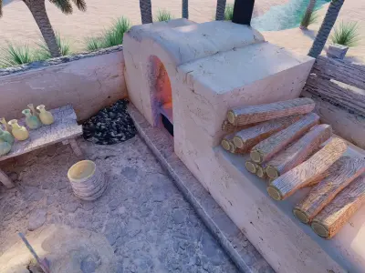 An old oriental pottery factory 3D model