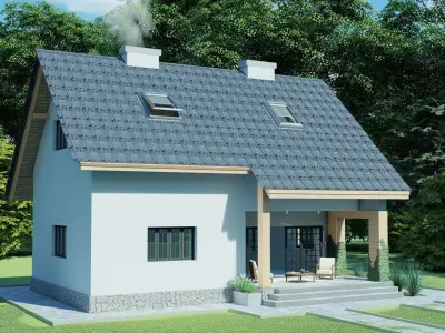 Country House Low-poly 3D model