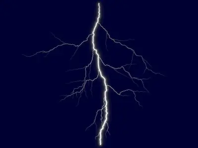 Realistic 3D Lightning CG-02 Low-poly 3D model