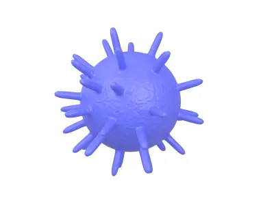 Virus v2 006 Low-poly 3D model