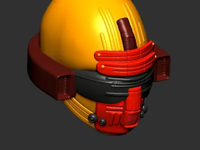 helmet high poly sculpt 3d printable  3D model 153