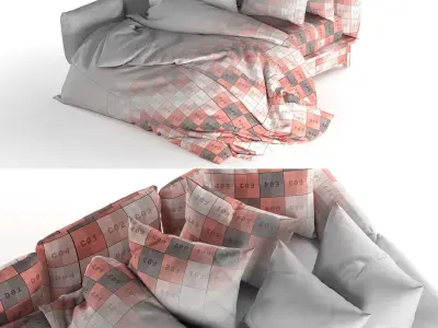 Corner Platform Bed 3D model