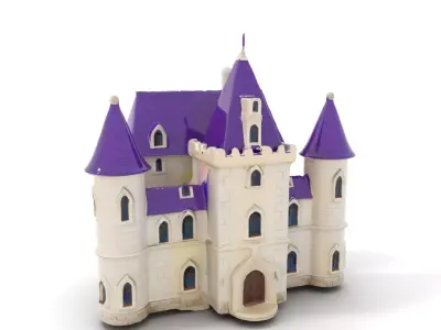Purple Castle model pack Low-poly 3D model