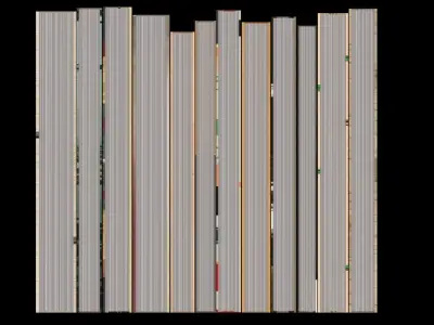 12 hardcover beige books 3D model